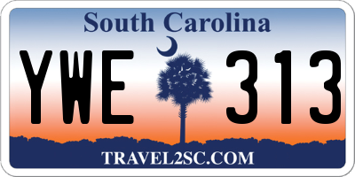 SC license plate YWE313
