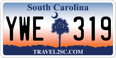 SC license plate YWE319