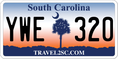 SC license plate YWE320