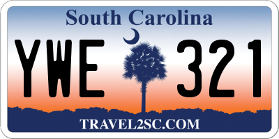 SC license plate YWE321