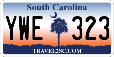 SC license plate YWE323