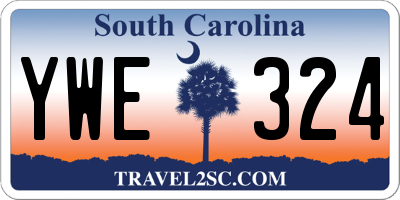 SC license plate YWE324