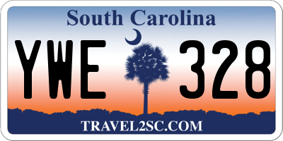 SC license plate YWE328