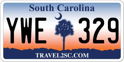 SC license plate YWE329