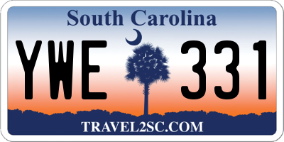 SC license plate YWE331