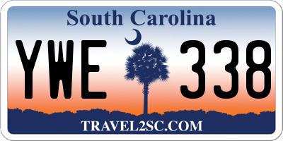 SC license plate YWE338