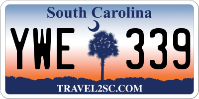 SC license plate YWE339