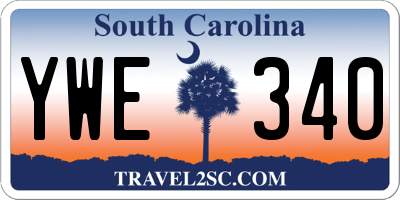 SC license plate YWE340