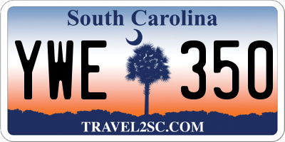 SC license plate YWE350