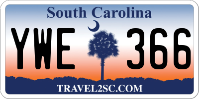 SC license plate YWE366