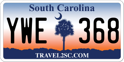 SC license plate YWE368