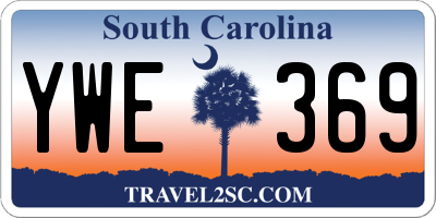 SC license plate YWE369