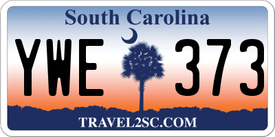 SC license plate YWE373
