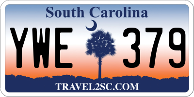 SC license plate YWE379
