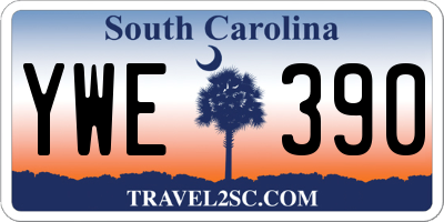 SC license plate YWE390