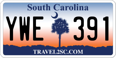 SC license plate YWE391