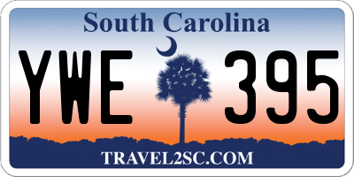 SC license plate YWE395