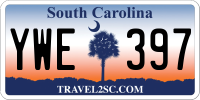 SC license plate YWE397