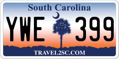 SC license plate YWE399