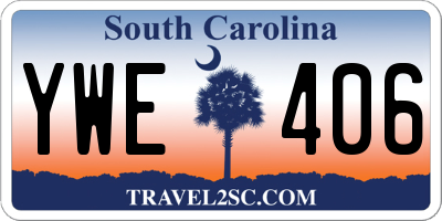 SC license plate YWE406