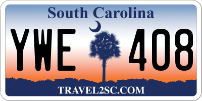 SC license plate YWE408