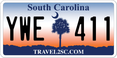 SC license plate YWE411