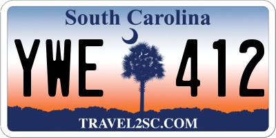 SC license plate YWE412