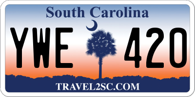 SC license plate YWE420