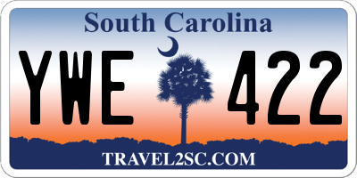 SC license plate YWE422