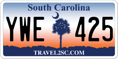 SC license plate YWE425