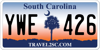 SC license plate YWE426
