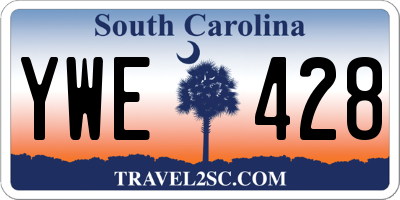 SC license plate YWE428