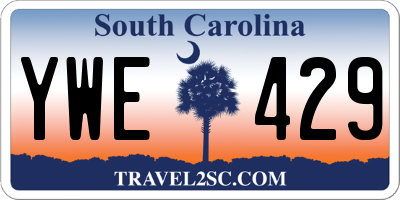 SC license plate YWE429
