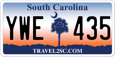SC license plate YWE435