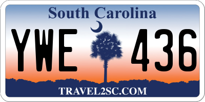 SC license plate YWE436
