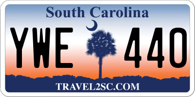 SC license plate YWE440
