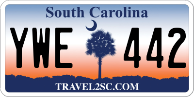 SC license plate YWE442