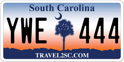 SC license plate YWE444
