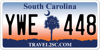 SC license plate YWE448