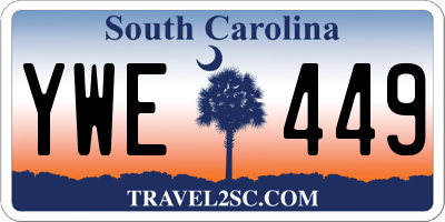 SC license plate YWE449