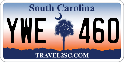 SC license plate YWE460