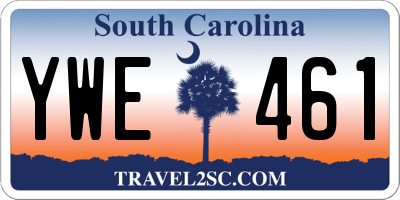 SC license plate YWE461