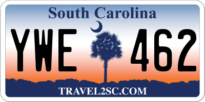 SC license plate YWE462