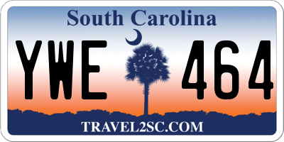 SC license plate YWE464