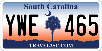 SC license plate YWE465