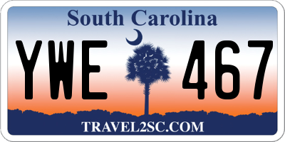 SC license plate YWE467