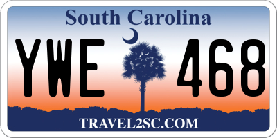 SC license plate YWE468