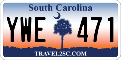 SC license plate YWE471