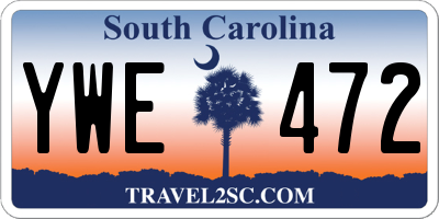 SC license plate YWE472