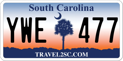 SC license plate YWE477